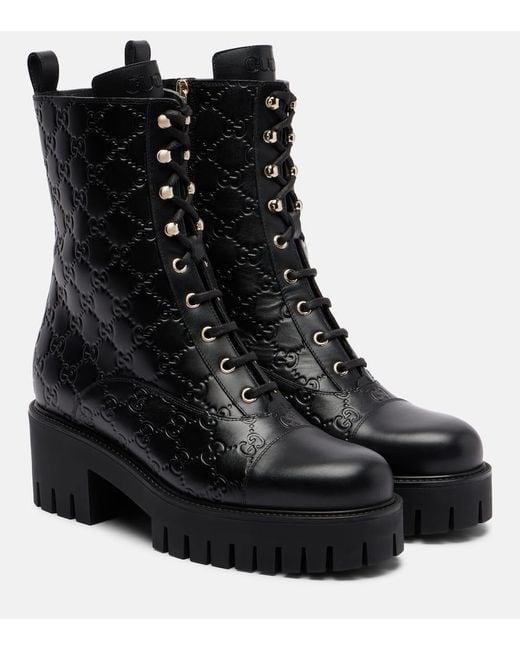 Stivali Stringati di Gucci in Black