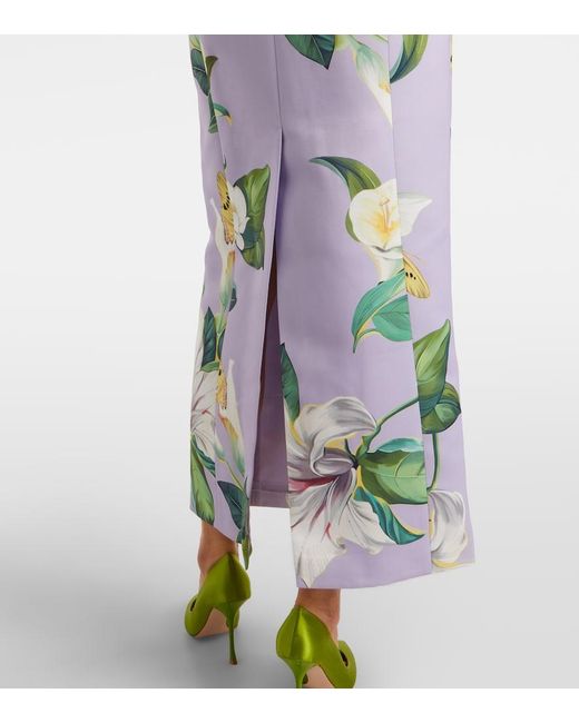 LEO LIN Lucinda Floral Puff-Sleeve Maxi Dress in White | Lyst LEO LIN Lucinda Floral Puff-Sleeve Maxi Dress in White | Lyst