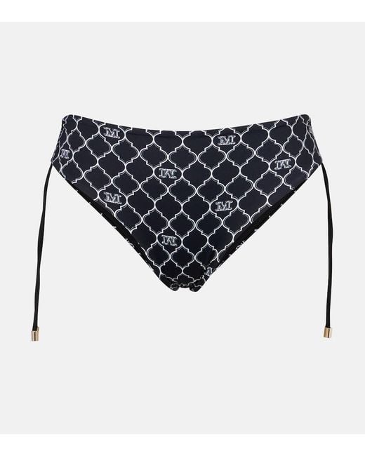 Max Mara Santina Printed Bikini Bottoms in Blue | Lyst