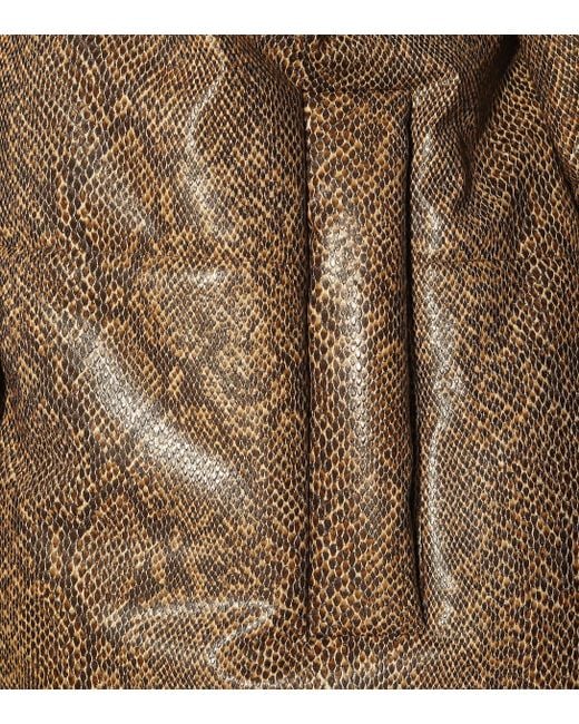 nanushka faux leather puffer