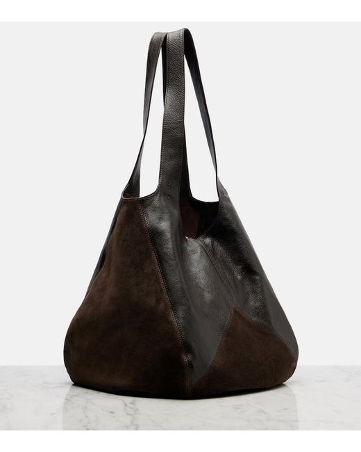 Chloé Black Balloon Medium Leather And Suede Shoulder Bag