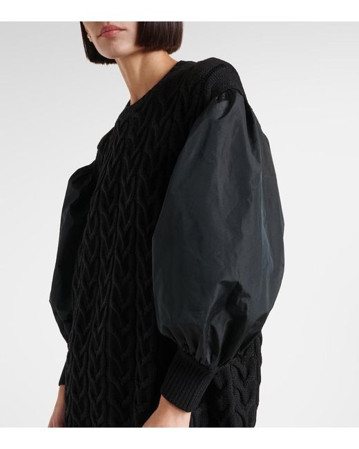 Max Mara Black Ancella Knitted Wool Minidress