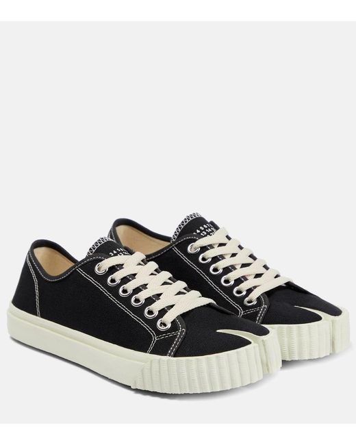 Maison Margiela Black Tabi Canvas Sneakers