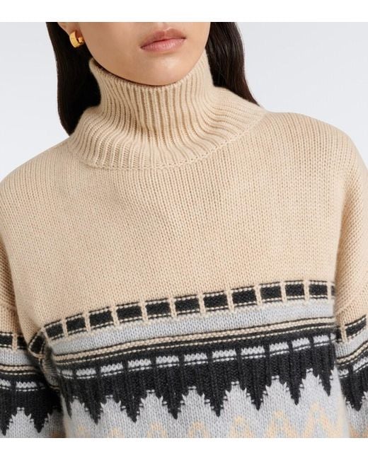 Jardin Des Orangers Natural Fair Isle Cashmere Sweater