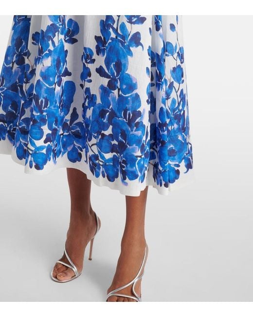 Rebecca Vallance Orchid Blues Floral Midi Dress