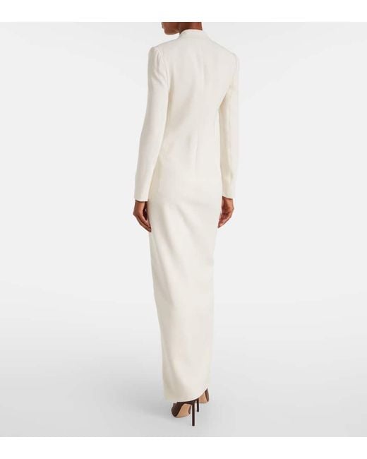 Ralph Lauren White Robe Kristian Aus Seiden-Cady