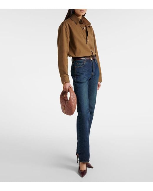 Saint Laurent Brown Tote Bag Icarino Aus Leder