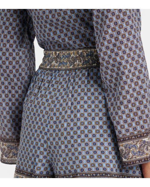 Veronica Beard Gray Vivaldi Printed Shorts