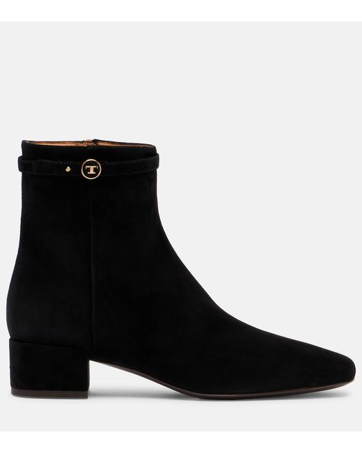 Tod's Black Suede Ankle Boots