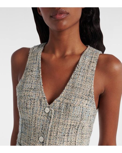 Ganni Gray Minikleid Aus Tweed