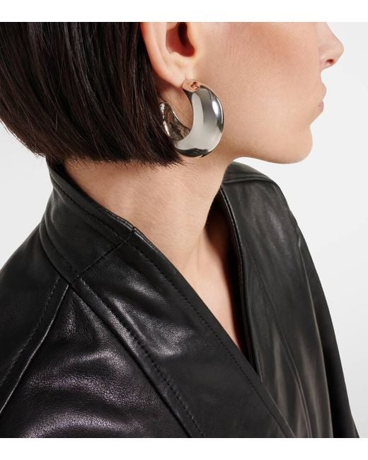 Isabel Marant Metallic Shiny Crescent Hoop Earrings