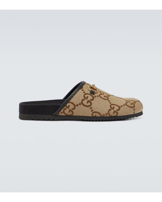 Gucci Jumbo GG Canvas Slippers for Men | Lyst Canada