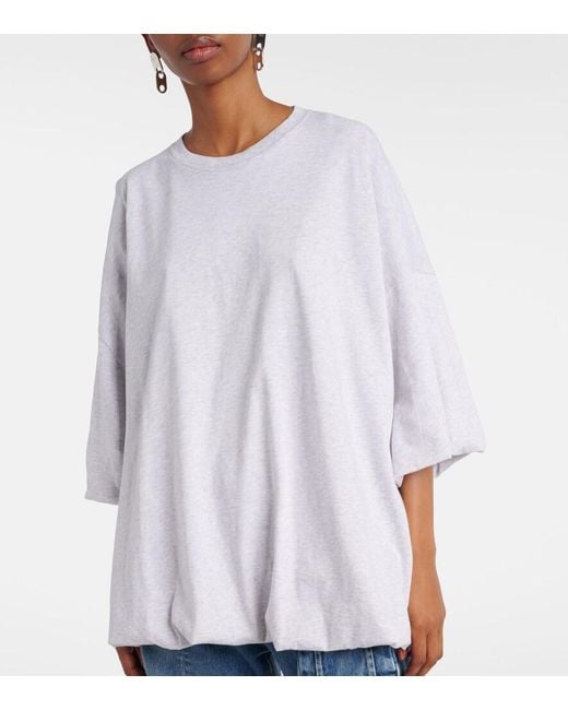 Top De Jersey De Algodon Acne de color White