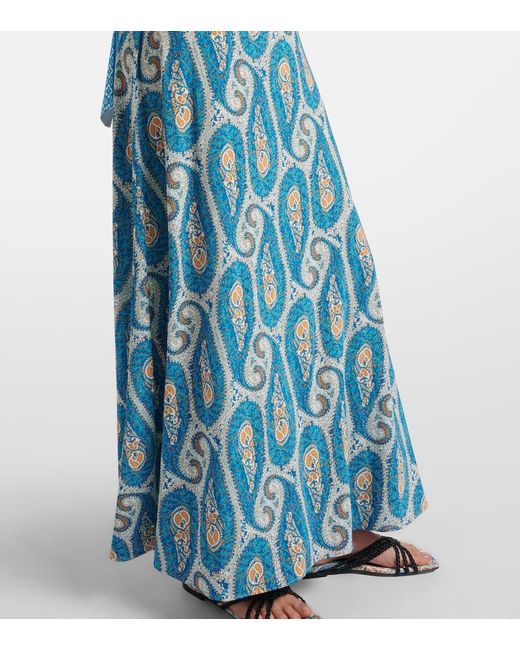 Etro Blue Paisley Maxi Dress
