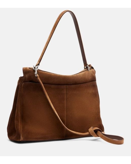 Balenciaga Brown Rodeo Medium Suede Tote Bag