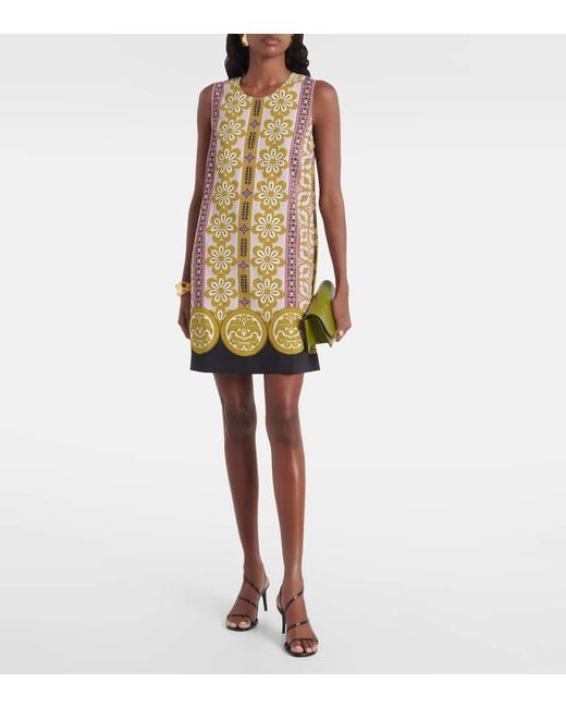 LaDoubleJ Yellow Minikleid Stretch Tunic Aus Satin