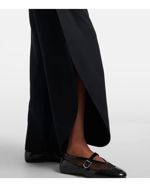 Alaïa Black Virgin Wool Barrel Pants
