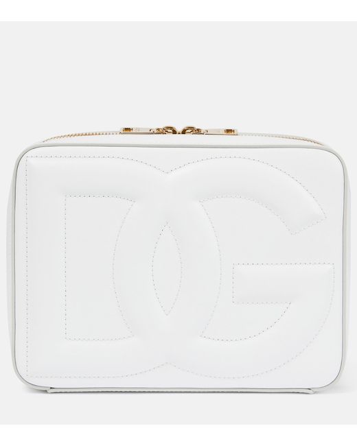 Dolce & Gabbana Dg Leather Camera Bag in White