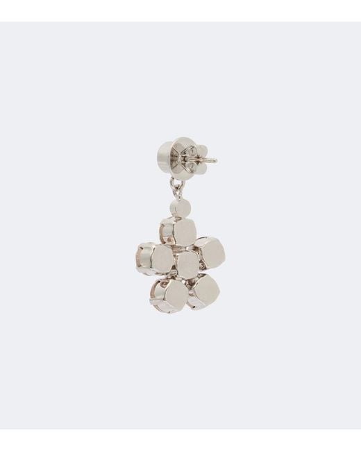 Simone Rocha White Ohrhaenger Mit Kristallen