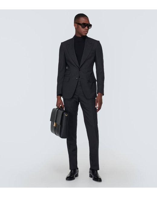 Tom Ford Black Shelton Super 120's Wool Suit for men