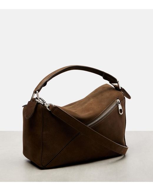 Loewe Brown Puzzle Small Leather Top-Handle Bag