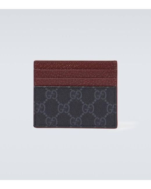 Gucci Purple GG Canvas And Leather Card Holder for men