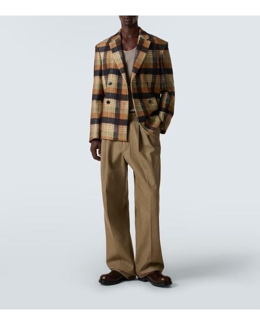 Jeans A Gamba Larga di Dries Van Noten in Natural da Uomo