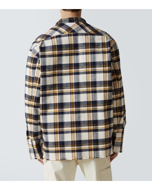 Greg Lauren Multicolor Plaid Cotton Shirt for men