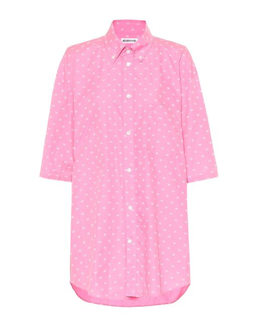 Balenciaga Pink Bb Cotton Shirt