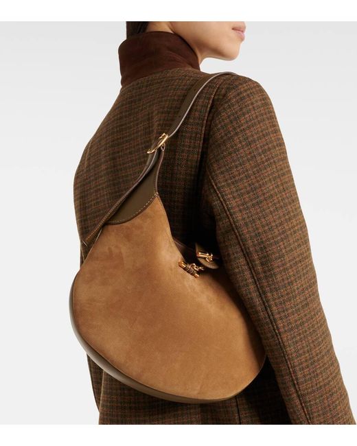 Loro Piana Brown Bobbin Medium Leather Shoulder Bag