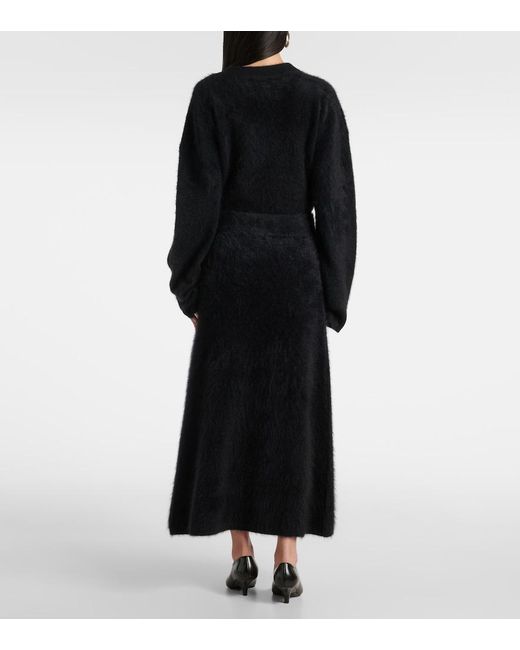 Lisa Yang Black Asta Cashmere Midi Skirt
