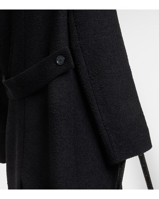 Cappotto doppiopetto in misto lana di Acne in Black