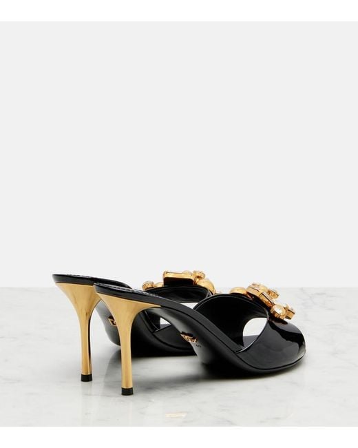 Dolce & Gabbana Multicolor Rhinestone-Embellished Mules