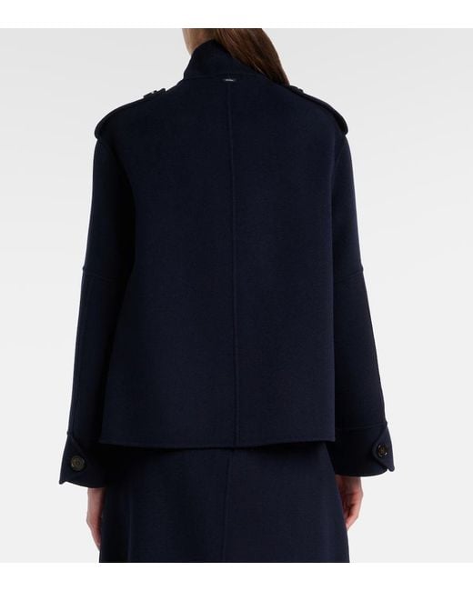 Max Mara Blue Free Virgin Wool Jacket