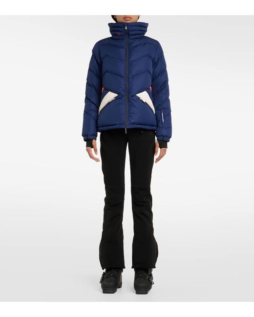 Perfect Moment Blue Duvet Quilted Ski Jacket