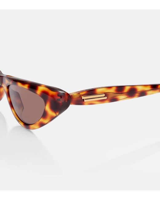 Bottega Veneta Brown Curvy Cat-Eye Sunglasses