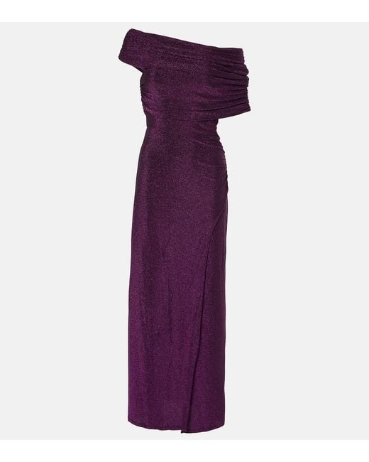 Diane von Furstenberg Purple Agustin Jersey Maxi Dress