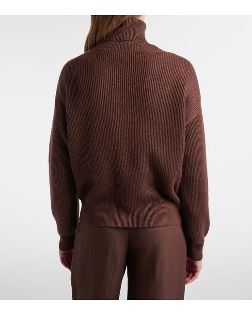 Brunello Cucinelli Brown Cashmere-Blend Cardigan