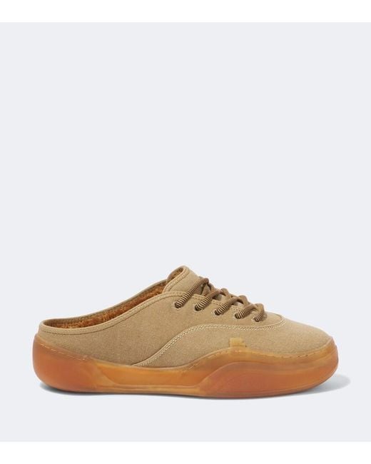 ERL Brown Canvas Mules for men