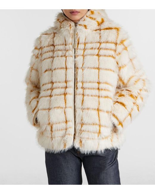 Moncler Natural Pluvier Checked Jacket