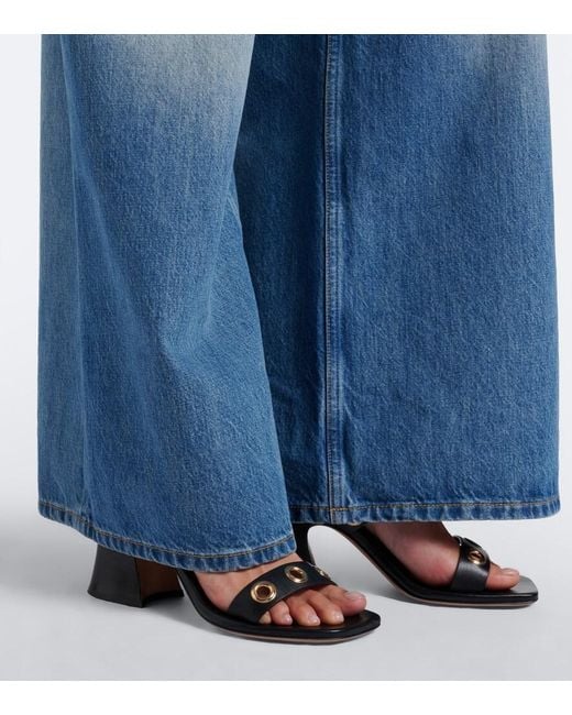 Chloé Black Janis Leather Sandals