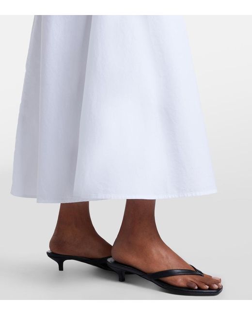 Citizens of Humanity White Emi Cotton Poplin Midi Skirt