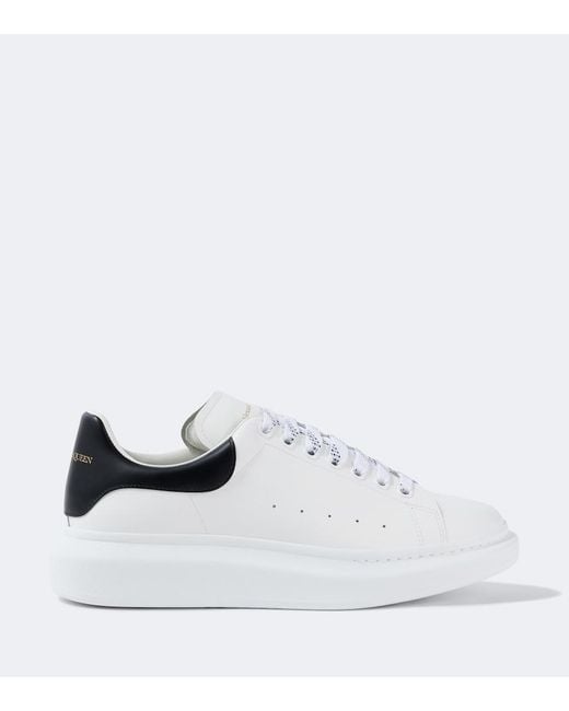 McQueen White Oversized Leather Sneakers for men