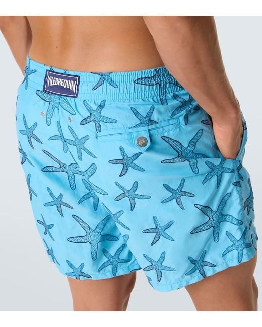 Vilebrequin Blue Mistral Printed Swim Trunks for men