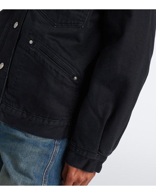 Isabel Marant Black Pimia Fleece-Trimmed Denim Jacket