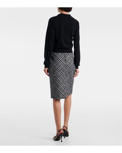Dolce & Gabbana Black Cashmere Polo Sweater
