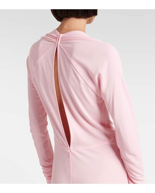 Victoria Beckham Pink Gathered Gown