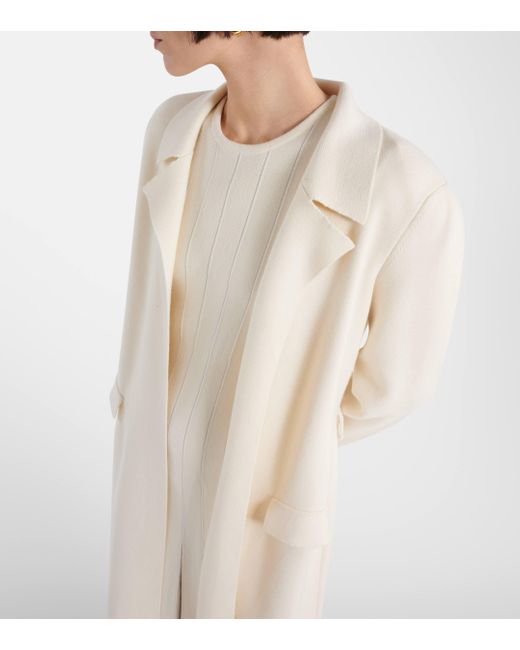 Gabriela Hearst Natural Evan Wool Wrap Coat