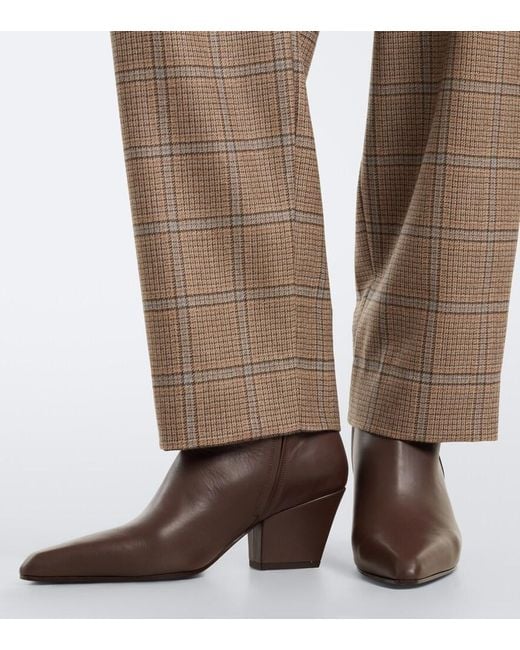 Paris Texas Brown Jane Leather Ankle Boots