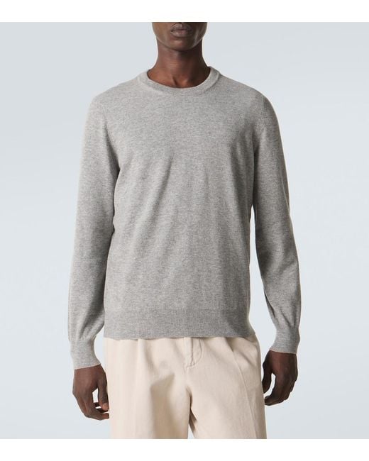 Brunello Cucinelli Gray Cashmere Sweater for men